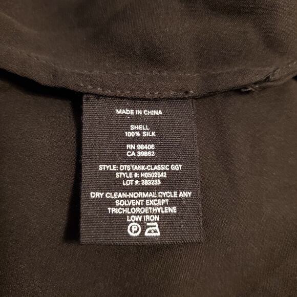 Theory Silk Off The Shoulder Tank Classic Georgette Top Black Size S Minimalist - Picture 12 of 12